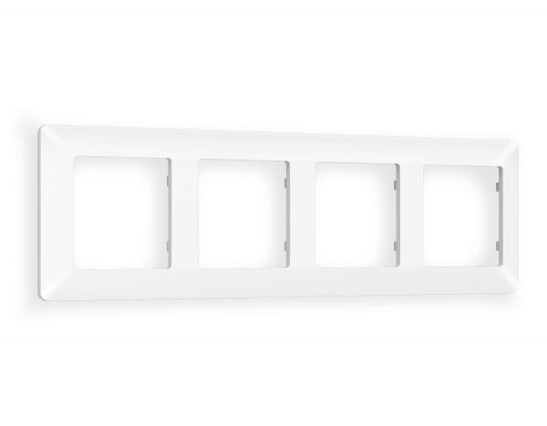 Рамка ALFA Line (Белый матовый) 4-ая AF110124