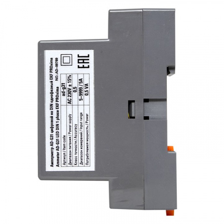 EKF PROxima Амперметр AD-G31 цифровой на DIN однофазный