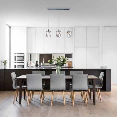 Подвесной светильник с хрусталем 50101/3 хром Eurosvet Scoppio