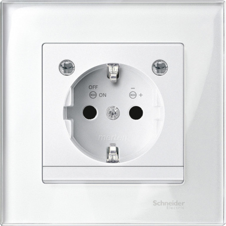 SE Merten SM M-Elegance Стекло Белое Рамка 1-ая