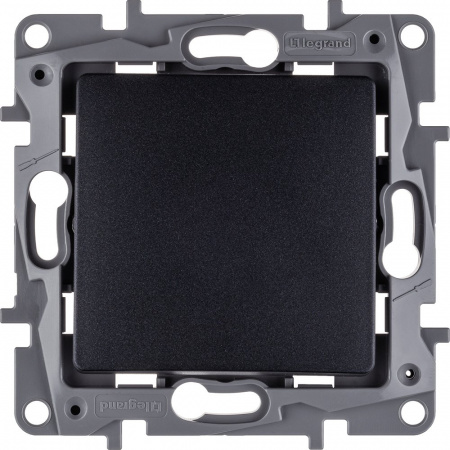 Legrand Etika Антрацит Выключатель 1-клавишный, авт.клеммы, 10AX, 250 В