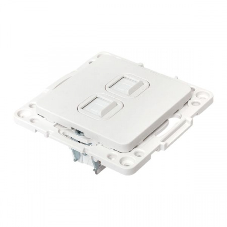 EKF PROxima Стокгольм Механизм розетки RJ-45 2-местной белый