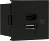Donel USB зарядное устройство, 4.2A , Type A + C, 2 мод., черн. матовая (45х45мм), DUSB4200ANF