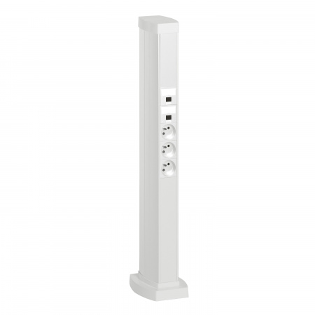 Legrand Snap-On мини-колонна алюминиевая с крышкой из пластика 4 секции, высота 0,68 метра, цвет белый
