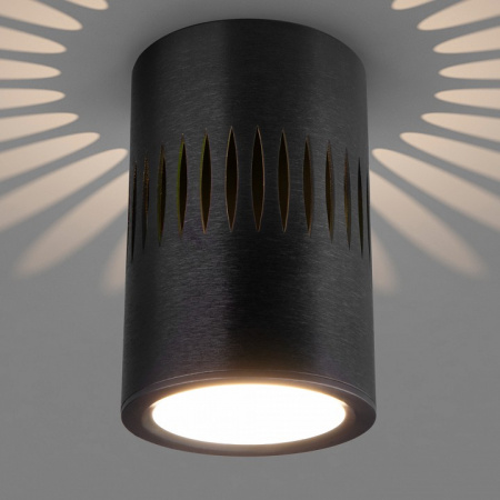 Накладной светодиодный светильник с подсветкой черный DLS026 Elektrostandard DLS025 & DLS026 a052837 Накладной светодиодный светильник с подсветкой черный DLS026 Elektrostandard DLS025 & DLS026 a052837