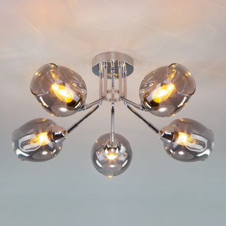 Потолочная люстра с плафонами 30164/5 хром Eurosvet Marci