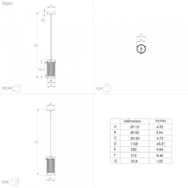 Подвесной светильник Eglo Pinto Textil 1 900341