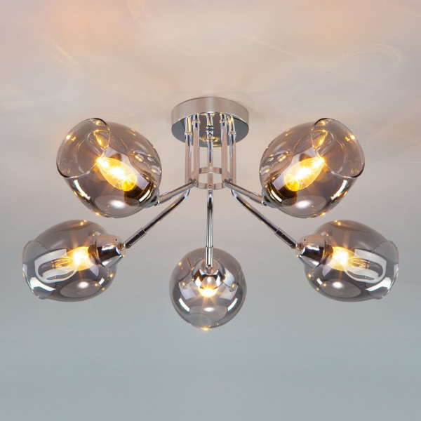 Потолочная люстра с плафонами 30164/5 хром Eurosvet Marci