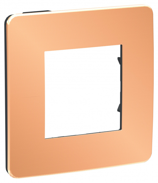 SE Unica Studio Медь/Антрацит Рамка 1-ная