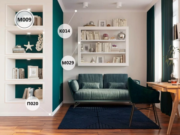 Молдинг MX009, 38х18, 2000мм, Экополимер/25