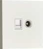 Donel Комбинированая розетка TV + RJ45 (двойная) cat.6/ClassE, белый, серия N96, DT306WH