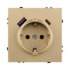 Розетка штепсельная SCHUKO 16A/250 В с USB A+C 20W, золотой Kollinger Eclipse EC-016GD