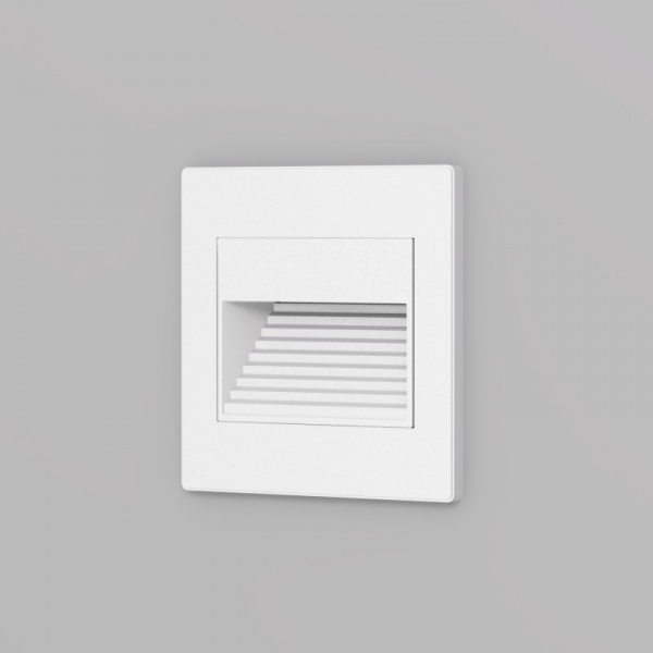 DK3050-WH Светильник встраиваемый в стену, IP 20, LED 3000, 1 Вт, белый, пластик