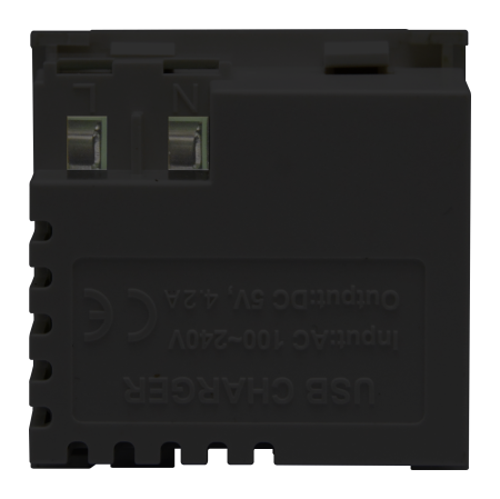 Donel USB зарядное устройство, 4.2A , Type A + C, 2 мод., черн. матовая (45х45мм), DUSB4200ANF