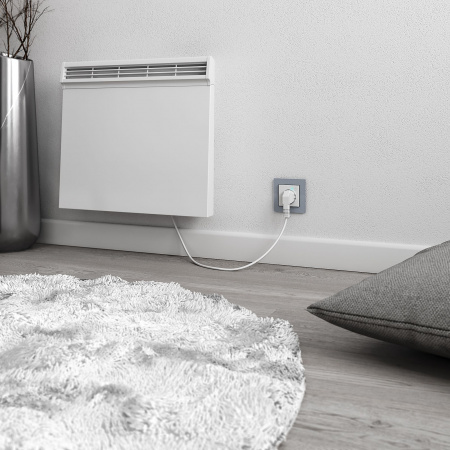 Умная  встраиваемая розетка с заземлением с защитными шторками (белый) W1171601