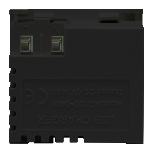 Donel USB зарядное устройство, 4.2A , Type A + C, 2 мод., черн. матовая (45х45мм), DUSB4200ANF