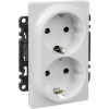 Legrand Valena LIFE DIY Бел Розетка 2-ая с/з, безвинт.зажим