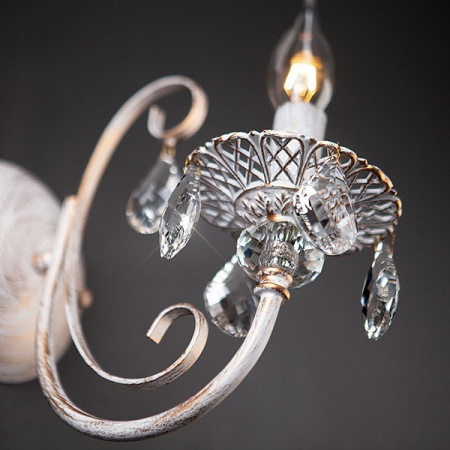 Бра с хрусталем 3305/1 белый с золотом Eurosvet Alda