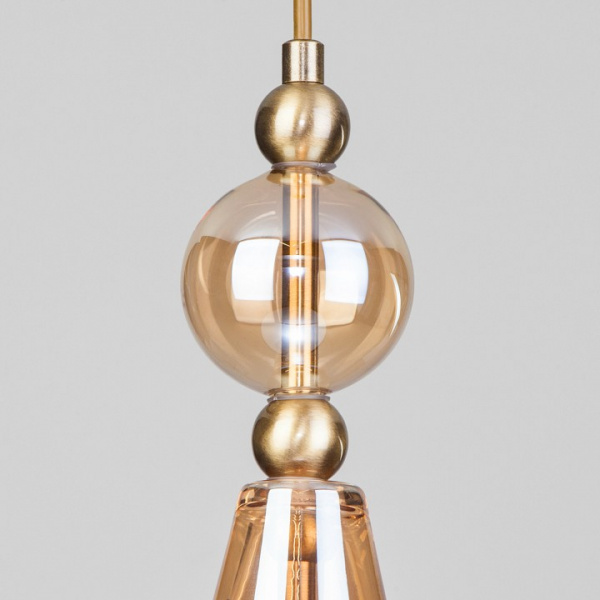 Подвесной светильник с плафоном 50202/1 янтарный Eurosvet Ilario