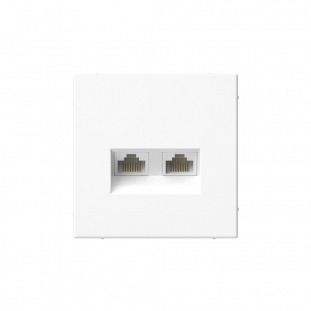 Systeme Electric ArtGallery Белый Розетка двойная компьютерная RJ45+RJ45, кат. 5е, механизм