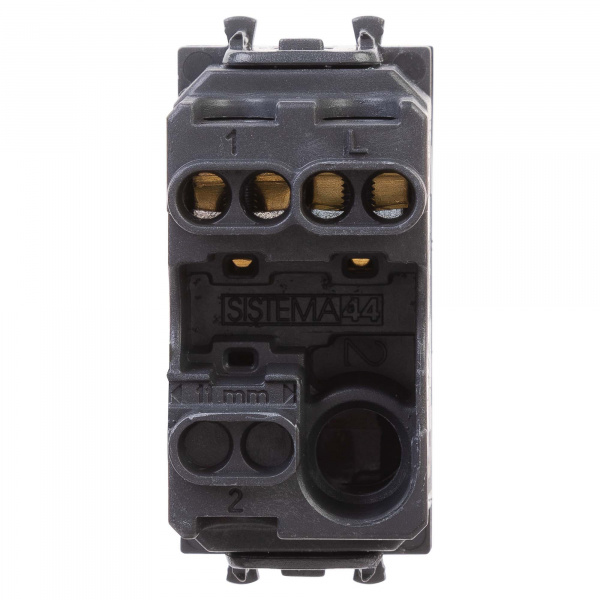 DKC Avanti Черный квадрат Выключатель 16A 1 модуль