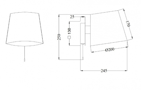 Настенный светильник (бра) MOD613WL-01B Maytoni Bergamo