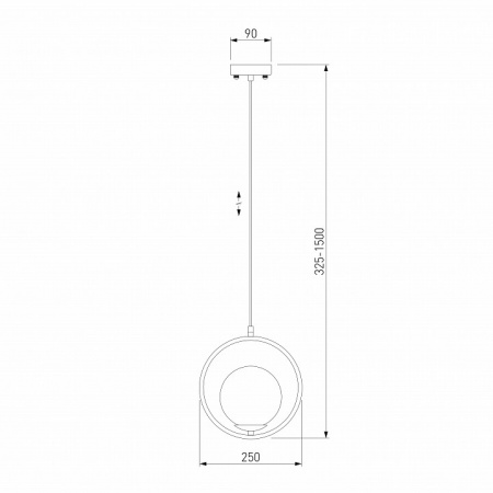 Подвесной светильник с плафоном 50089/1 золото Eurosvet Ringo