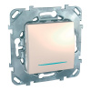 Schneider Electric Unica Бежевый Выключатель 1-клавишный с подсветкой(сх.1)