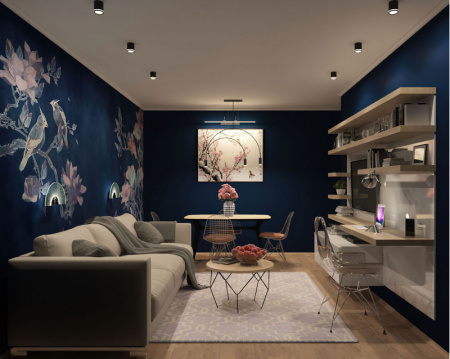 DK4016-BK Светильник накладной IP 20, 5 Вт, LED 3000, черный, алюминий/акрил