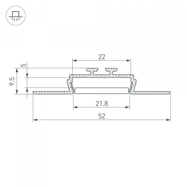 Профиль Arlight KLUS-LOCK-FM-2000 ANOD 019185