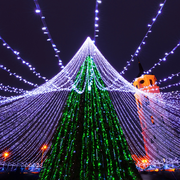 Arlight Светодиодная гирлянда ARD-STRING-CLASSIC-10000-BLACK-100LED-STD BLUE (230V, 7W) (Ardecoled, IP65)