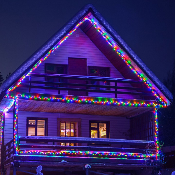 Гирлянда нить с мерцанием 20м IP65 400-102 мульти Eurosvet 400-102