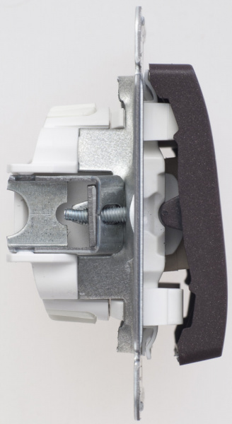 SE Glossa Шоколад Переключатель 2-клавишный, сх.6, 10АХ