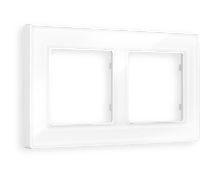 Рамка ALFA Arctic (Белый Стекло органическое) 2-ая AF580102