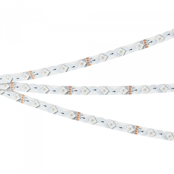 Arlight Лента SPI-RZ-B60-8mm 12V RGB-PX1-BPT (9 W/m, IP20, 5060, 5m) (-)