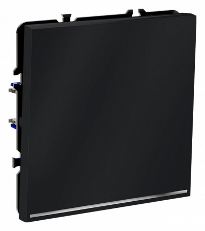 Выключатель встраиваемый VOLTUM S70 одноклавишный с подсветкой 10А, (графит)