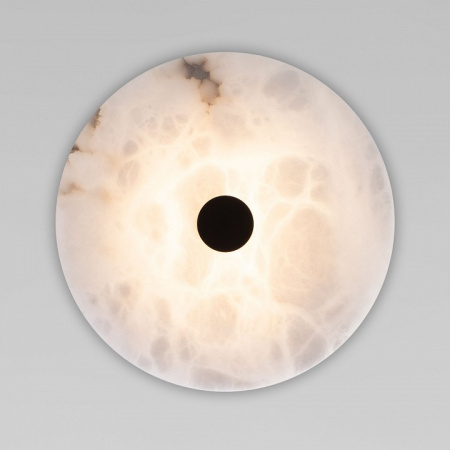 Светодиодный подвесной светильник с мраморным рассеивателем 40342 LED черный Eurosvet Thasos