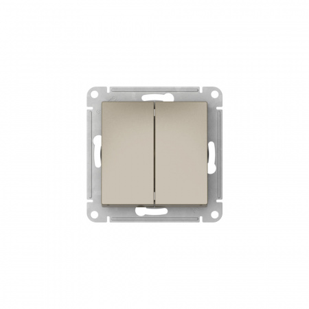 Systeme Electric AtlasDesign Шампань Переключатель 2-клавишный, сх.6/2, 10АХ, мех., быстрозажим. клем.