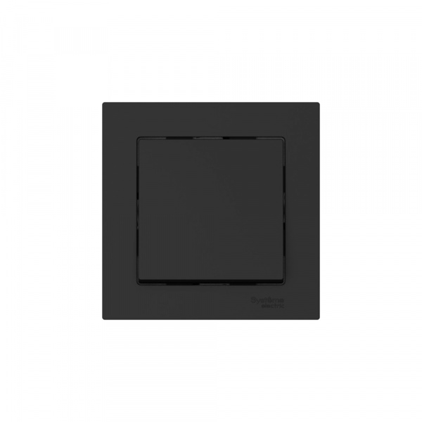 Systeme Electric AtlasDesign Карбон Выключатель 1-клавишный, сх.1, 10АХ, в сборе, быстрозажим. клем.