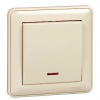 SE Wessen 59 Беж Выключатель 1-клавишный с подсветкой 10А (в сборе)