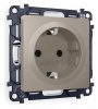 Комплект механизма электрической розетки ALFA MA366010 Серо-бежевый матовый с заземлением на винтовых зажимах 2P+E 16A-250V QUANT