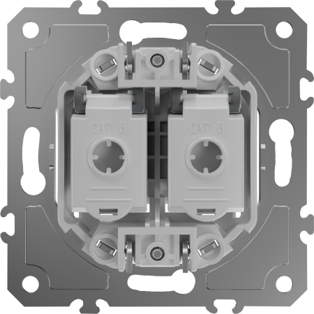 Donel Механизм розетки RJ45 + RJ45 (двойная) cat.6/ClassE-8/8, серия DB, DO16600