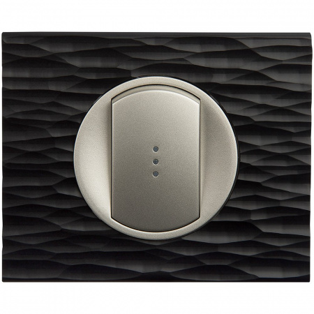 Legrand Celiane2 Corian Черный рифленый Рамка 1-я (2 мод)