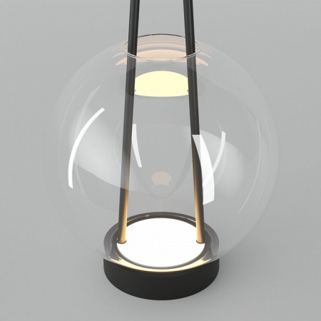 Настольный светодиодный светильник со стеклянным плафоном 80507/1 черный Eurosvet Frasco