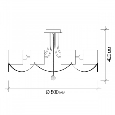 Потолочная люстра Escada Intense 683/8P