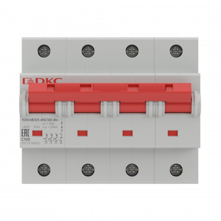 DKC Выключатель автоматический модульный YON MD125-4NC125-8ln