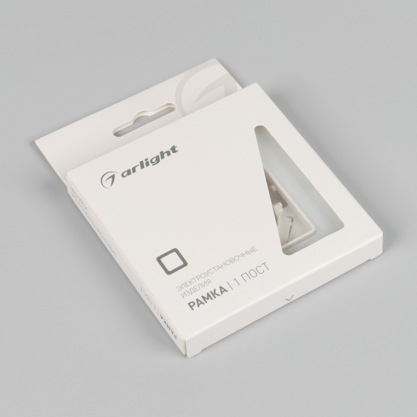 Arlight Рамка стеклянная FRM-OMALI-GS-1-WH (-)