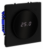 Терморегулятор электронный VOLTUM S70 с индикацией и датчиком, для теплого пола, (черный матовый)