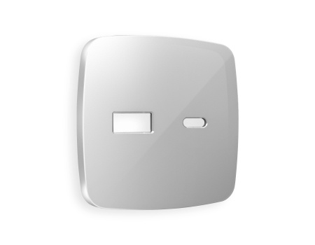 Лицевая панель OMEGA (Серебро глянец) для розетки 2USB тип A+C QUANT OP4110