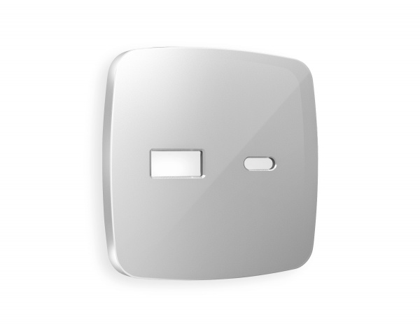 Лицевая панель OMEGA (Серебро глянец) для розетки 2USB тип A+C QUANT OP4110